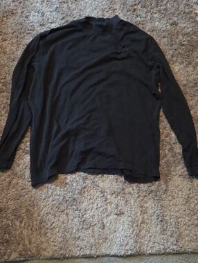 croft & barrow Black Crewneck Top